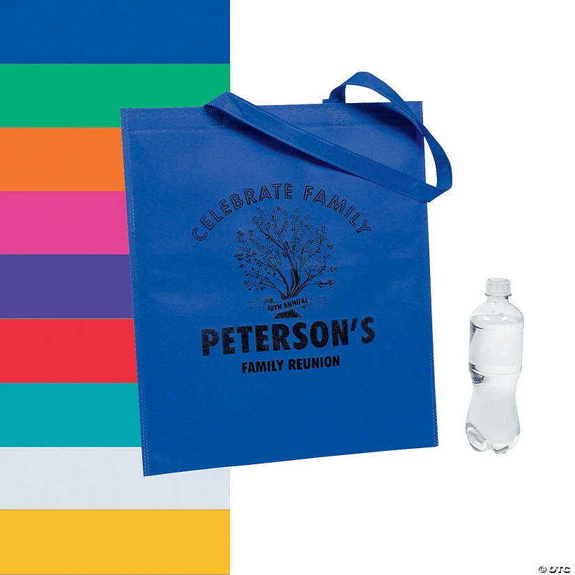 Deals ❤️ 15" x 17" Personalized Large Family Tree Nonwoven Tote Bags - 24 Pc. ❤️