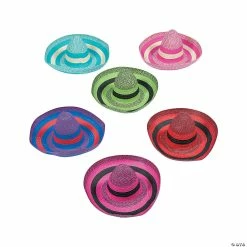 Best deal 😉 Adult’s Bright Stripe Sombreros - 12 Pc. ✨
