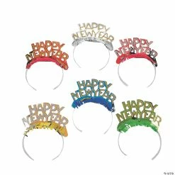 Deals ⭐ Bright Happy New Year Tiaras Assortment - 24 Pc. 🧨