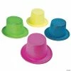 Buy 👍 Bright Neon Glitter Top Hats - 12 Pc. 🔔
