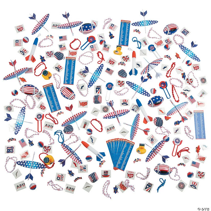 New 𧨠Bulk 4th of July Toy Assortment - 250 Pc. π