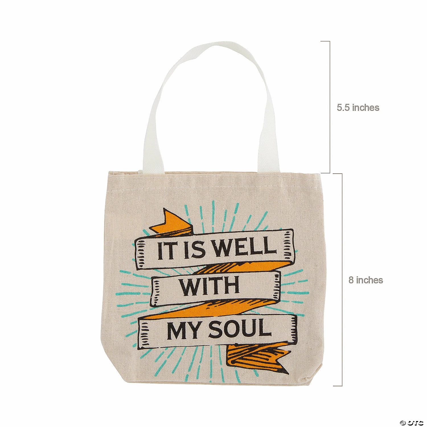 Deals π Bulk 8" x 8" Mini Religious Canvas Tote Bag Assortment - 50 Pc. π - Image 2