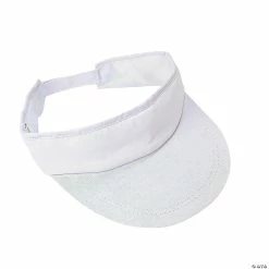 Best Sale 🥰 Bulk DIY White Cotton Visors - 48 Pc. 🎉