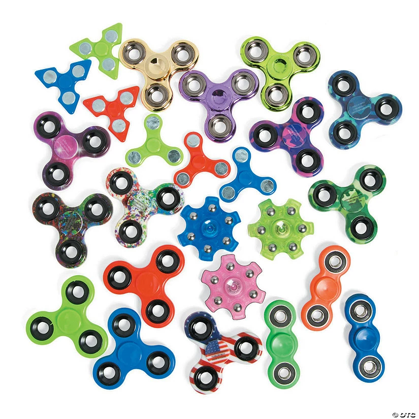 New 𧨠Bulk Fidget Spinner & Fidget Toy Assortment - 100 Pc. π