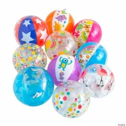 Flash Sale 🛒 Bulk Inflatable 5" Mega Mini Beach Ball Assortment - 100 Pc. 😉