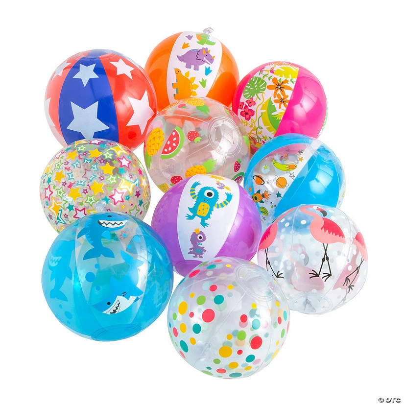 Flash Sale π Bulk Inflatable 5" Mega Mini Beach Ball Assortment - 100 Pc. π