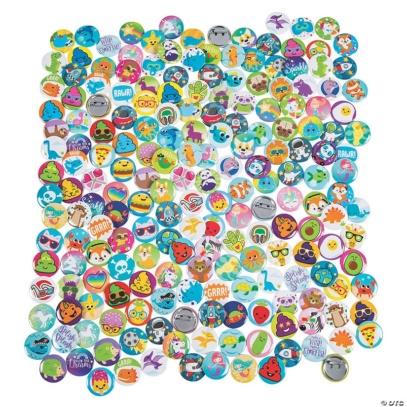Hot Sale π Bulk Mega Fun Mini Button Assortment - 200 Pc. π₯