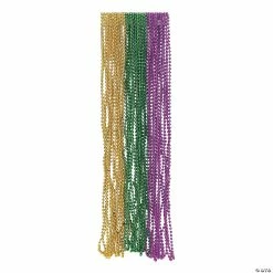 New ⭐ Bulk Metallic Mardi Gras Bead Necklace Assortment - 144 Pc. ⭐