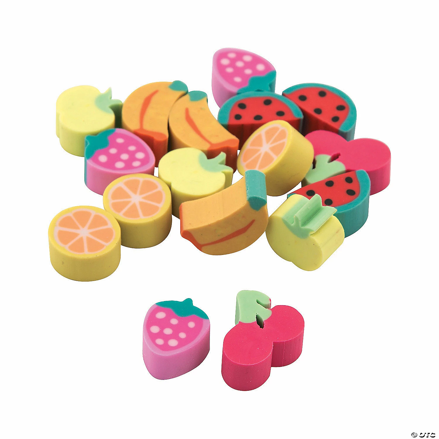 Cheap π Bulk Mini Fruit Erasers - 300 Pc. π₯°