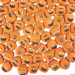 Flash Sale 👍 Bulk Mini Funny Face Stuffed Pumpkins - 72 Pc. 🌟