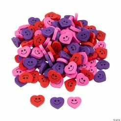Coupon ⭐ Bulk Mini Smile Face Heart Erasers - 144 Pc. ⭐