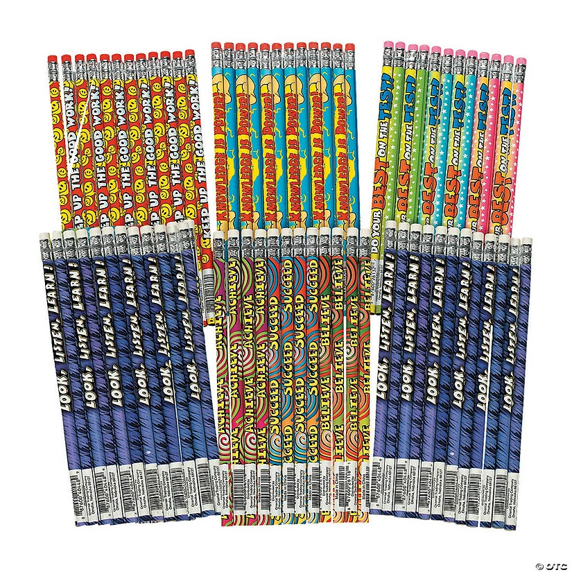 Outlet ✨ Bulk Motivational Pencil Assortment - 144 Pc. ❤️