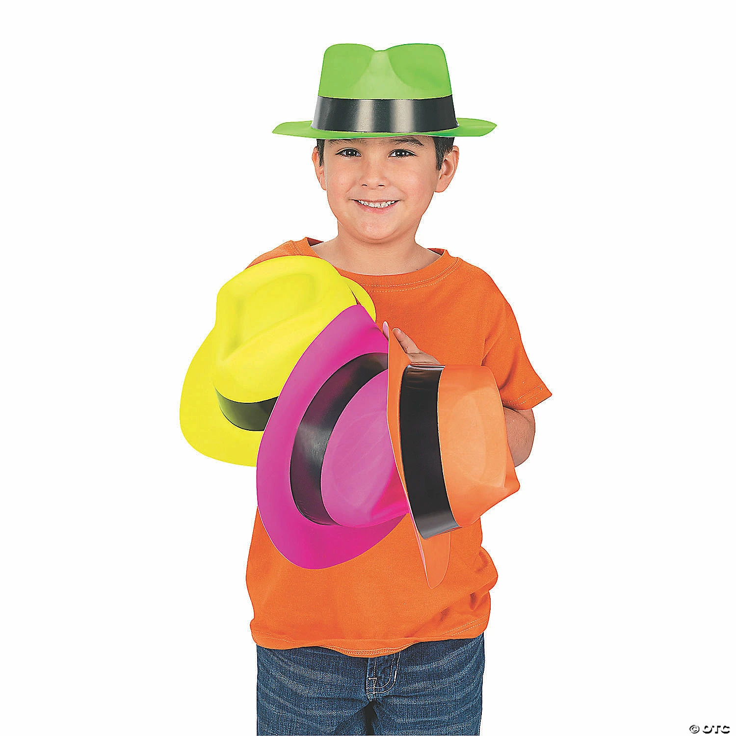 Cheapest π Bulk Neon Fedora Hats - 48 Pc. π - Image 2