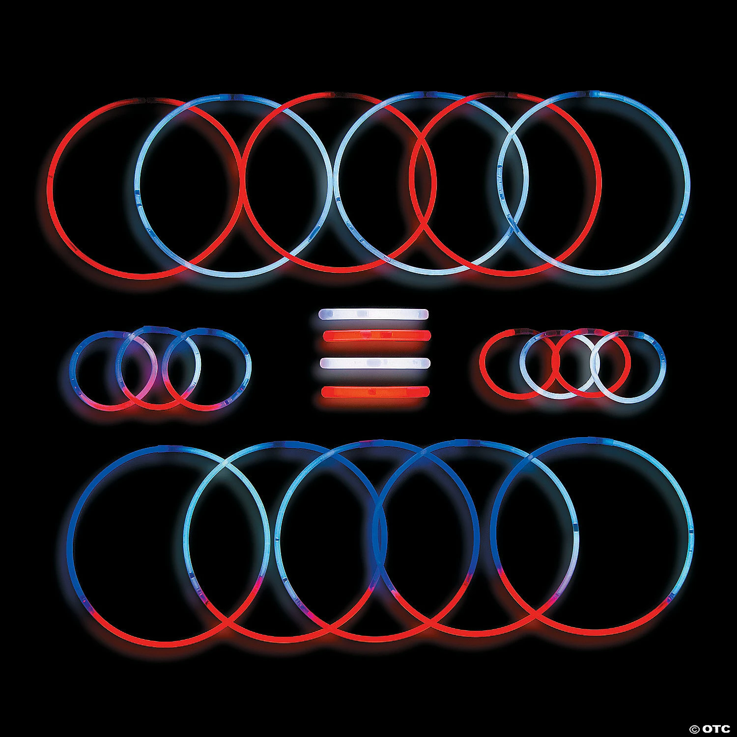 Coupon π Bulk Patriotic Glow Assortment - 500 Pc. π 3 Coupon π Bulk Patriotic Glow Assortment - 500 Pc. π