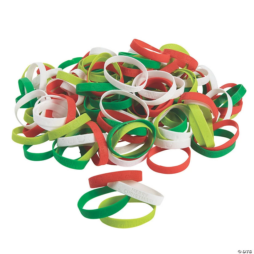 Budget โ Bulk Peanutsยฎ ๐ Christmas Rubber Bracelets - 144 Pc. โ