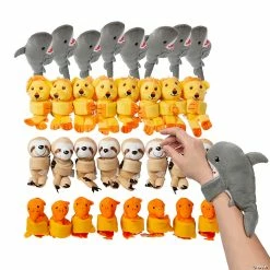 Flash Sale 😉 Bulk Stuffed Hugging Animal Assortment Slap Bracelets - 48 Pc. 😍