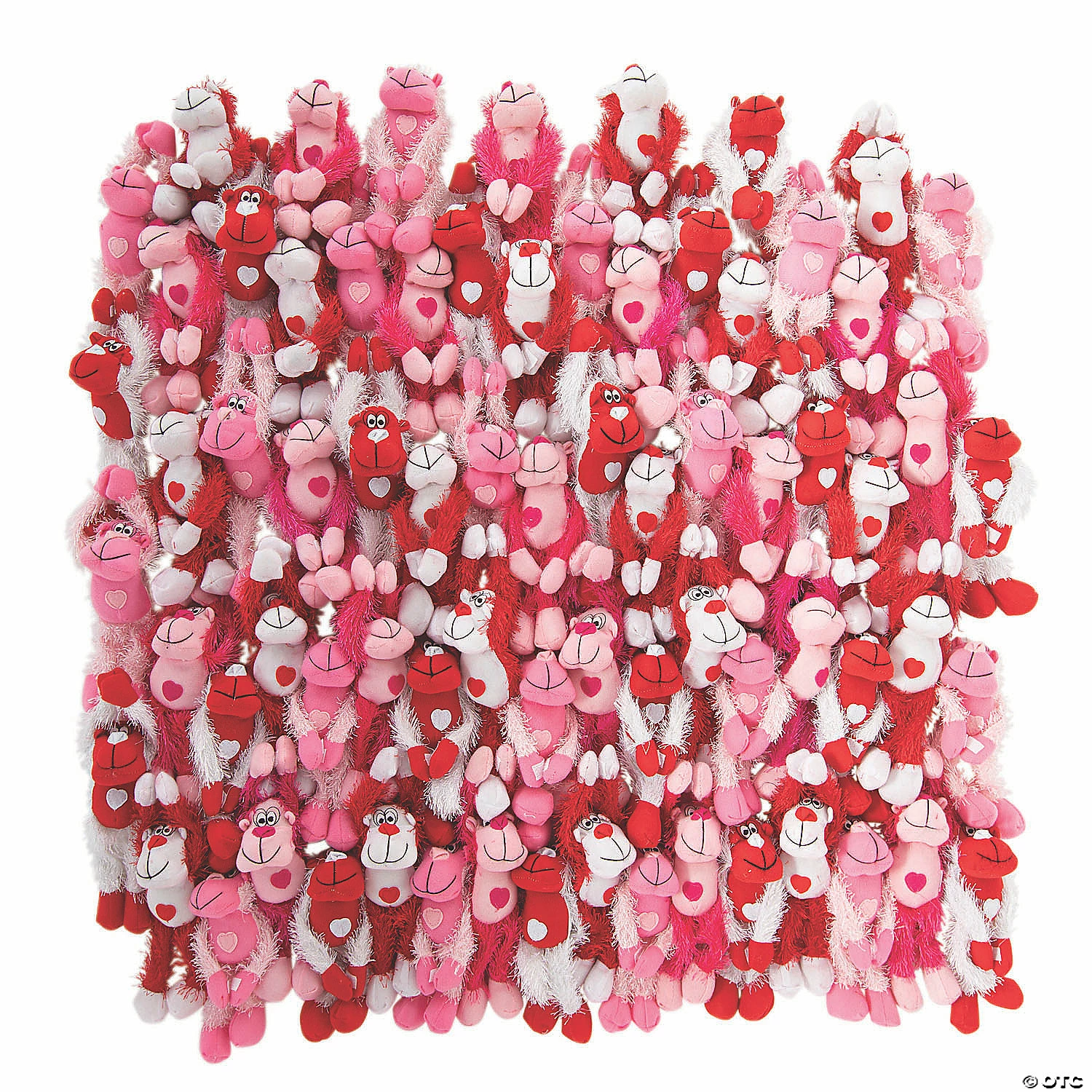 Outlet π Bulk Valentine Long Arm Stuffed Gorillas - 72 Pc. π