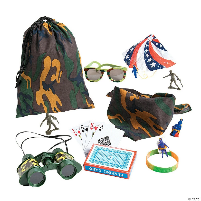 Buy π Camouflage Army Pre-Filled Drawstring Goody Bags for 8 βοΈ