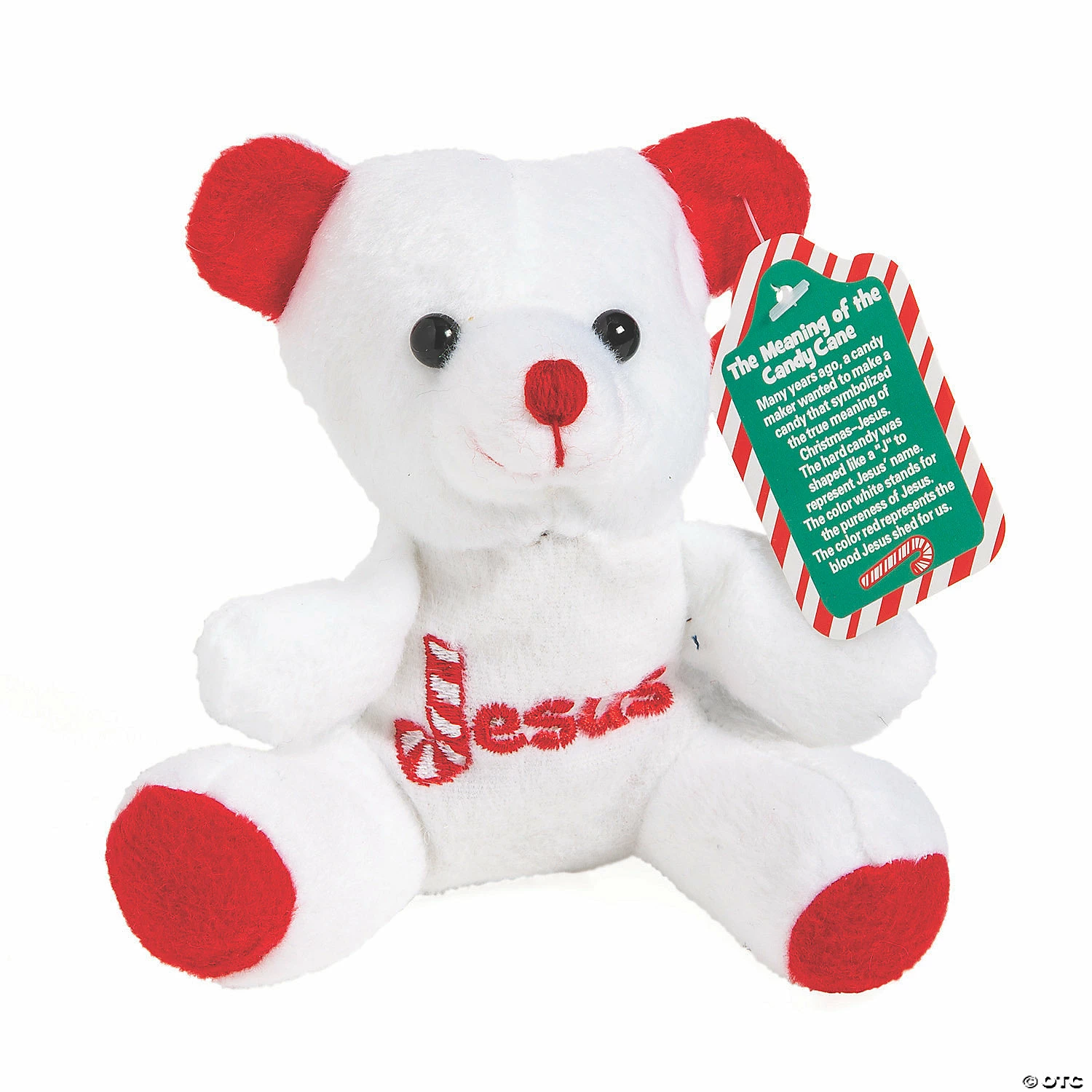 Hot Sale π― Candy Cane Religious Stuffed Bears with Card - 48 Pc. π - Image 2
