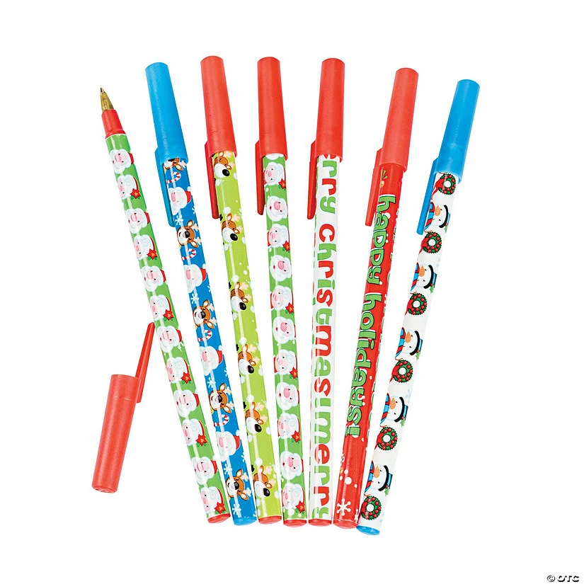 Cheapest π Christmas Characters Stick Pen Assortment - 24 Pc. π