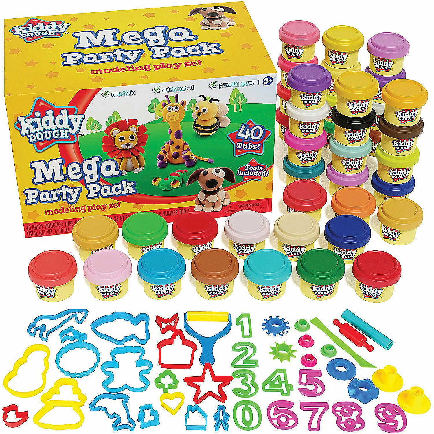 Brand new β Creative Kids Kiddy Dough Multi Color 40 Pack of Bulk Dough & Clay Pack (1oz Tubs - 40oz Total) π