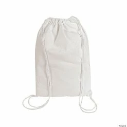 Best Sale 🛒 DIY Medium White Canvas Drawstring Bags - 48 Pc. ✨