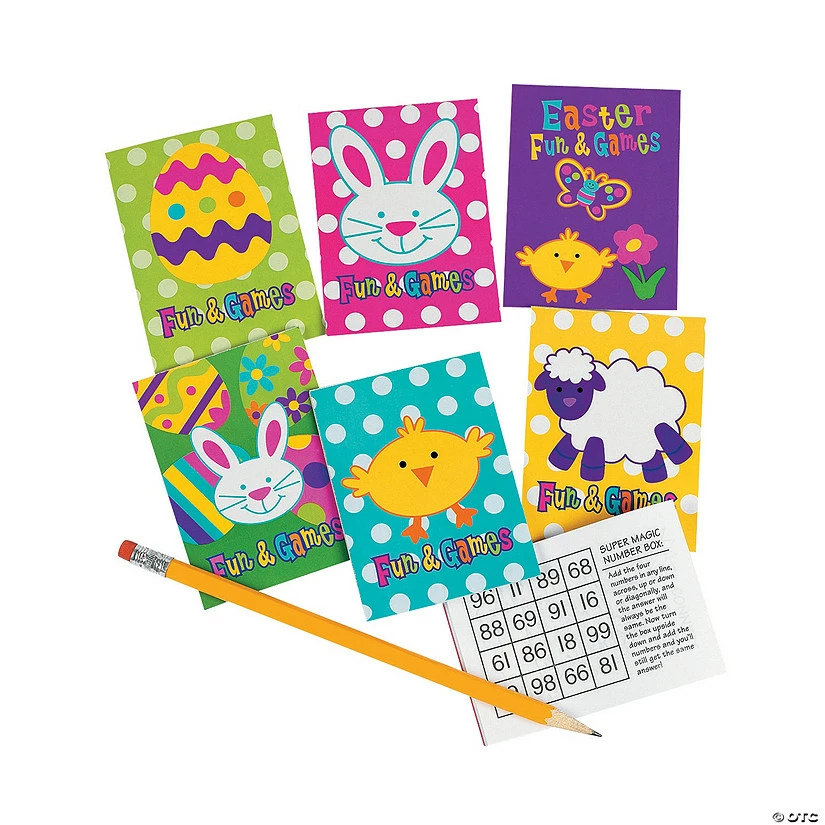 New π Easter Fun & Games Books - 72 Pc. π