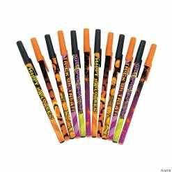 New ✨ Halloween Print Stick Pen Assortment - 72 Pc. 🛒