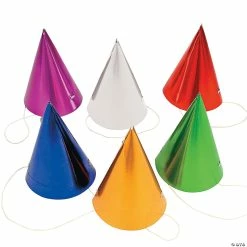 New ✨ Metallic Cone Hats Assortments - 12 Pc. ⌛