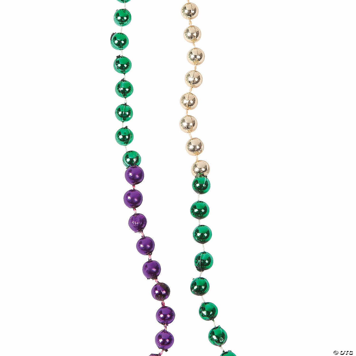 Brand new π₯° Metallic Tri-Color Mardi Gras Bead Necklaces - 48 Pc. π - Image 2