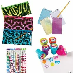 Hot Sale 🌟 Neon Animal Print Stationery Kit for 12 🧨