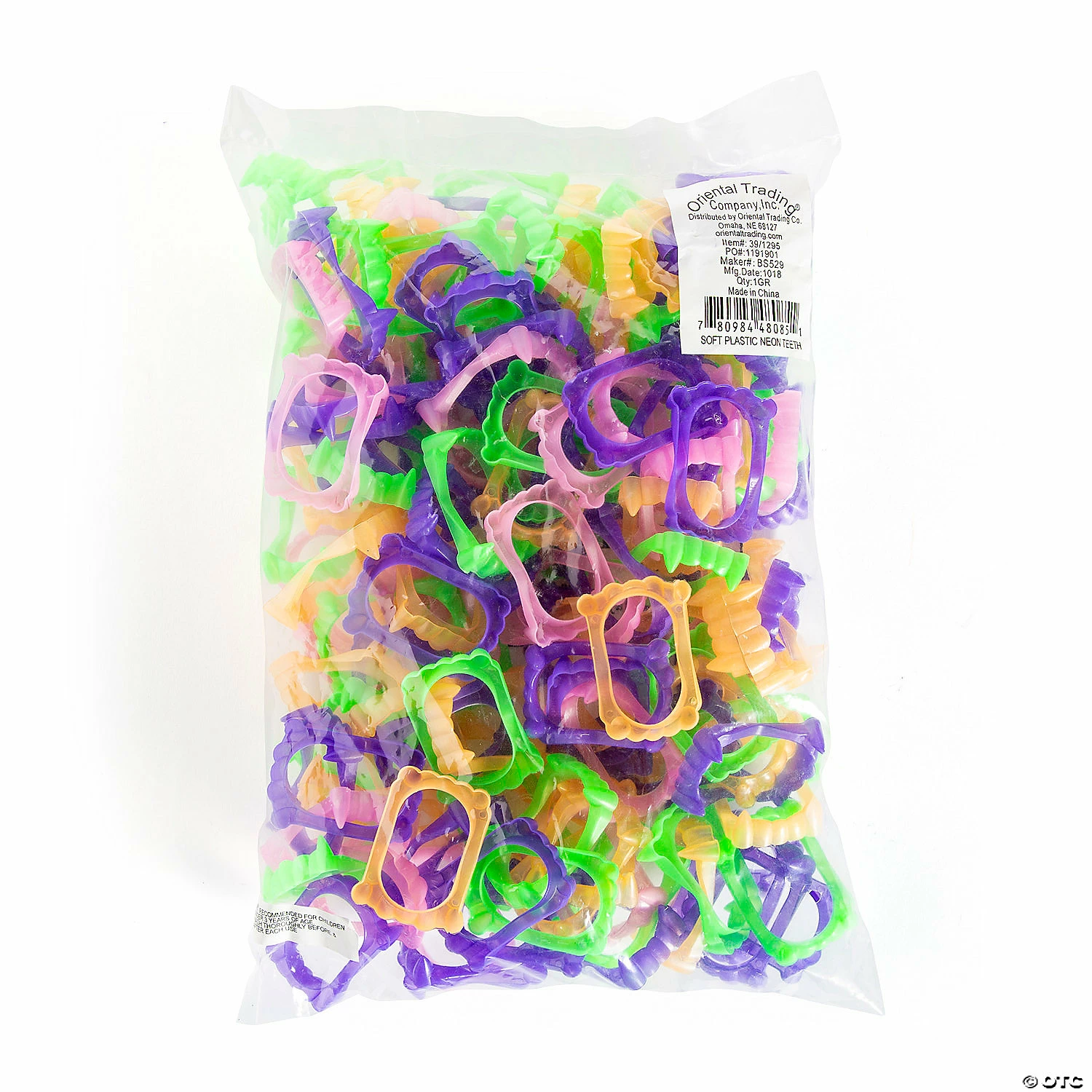 Discount π₯° Neon Vampire Teeth - 144 Pc. π - Image 2