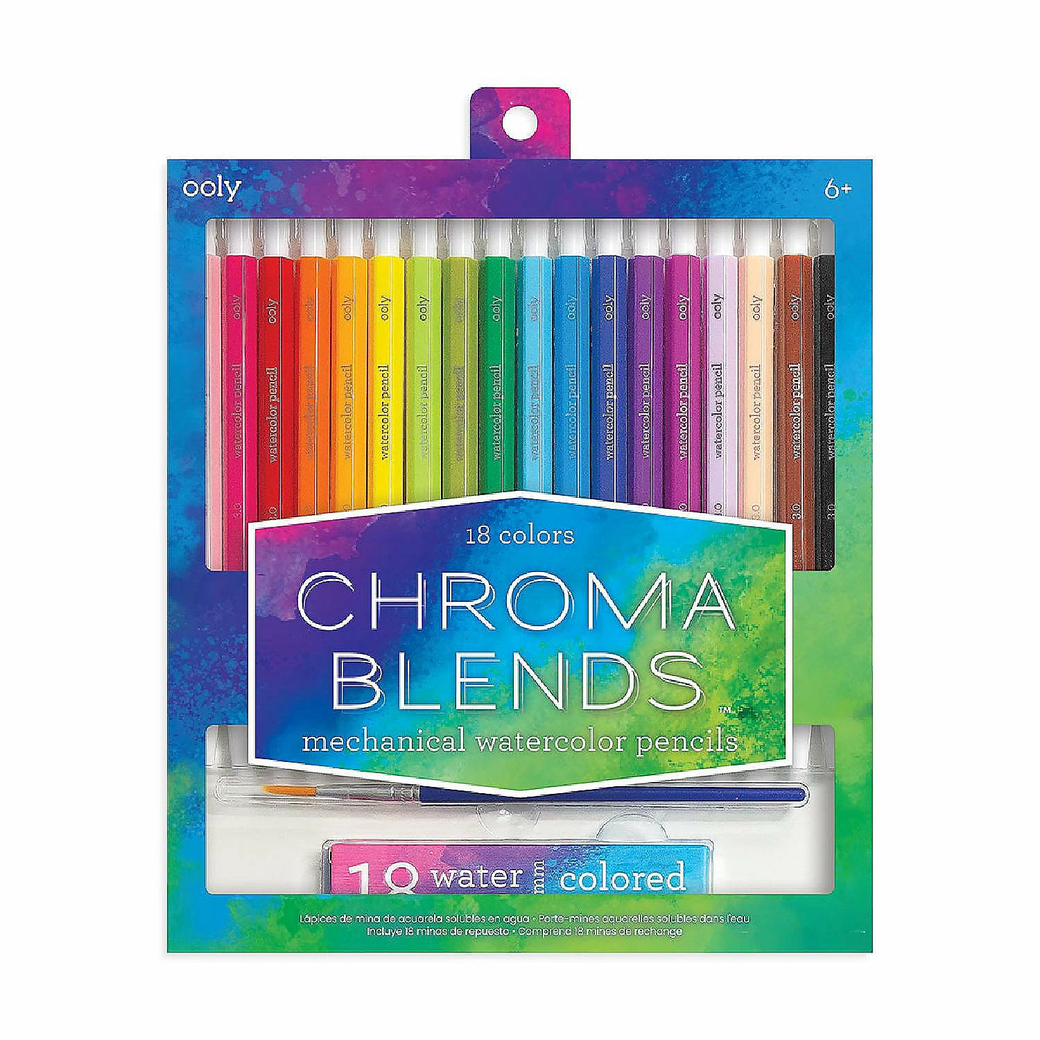 Hot Sale π₯° OOLY Chroma Blends Mechanical Watercolor Pencils - Set of 18 + Refills π