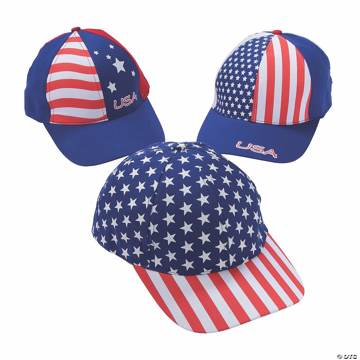 Cheapest π― Patriotic βΎ Baseball Caps - 12 Pc. β¨