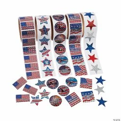 Coupon 💯 Patriotic Rolls of Stickers Assortment - 500 Stickers ✨