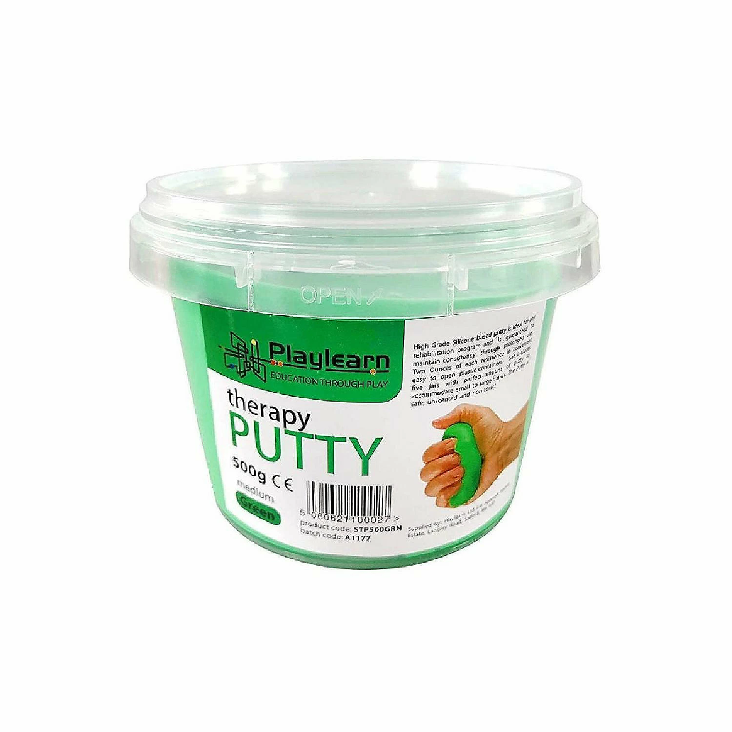 Brand new 𧨠Playlearn 1-lb Gree Therapy Putty - Firm Strength π