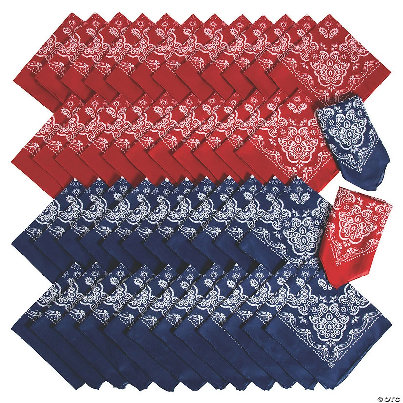 Flash Sale π Red & Blue Bandana Assortment - 48 Pc. π