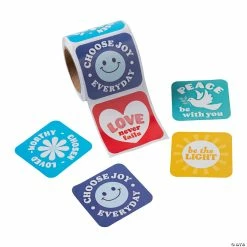 Budget 🤩 Religious Simple Sayings Sticker Roll - 100 Pc. ⭐