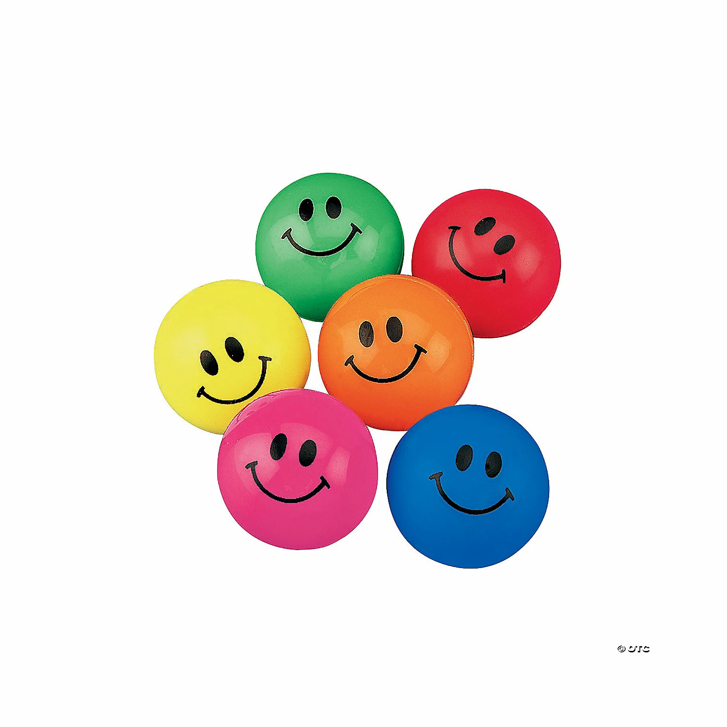 Budget π Smile Face Bouncy Ball Assortment - 48 Pc. π₯