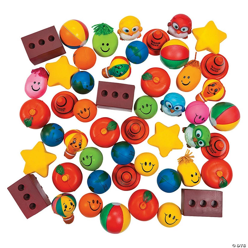 Hot Sale π Stress Toy Assortment - 50 Pc. π