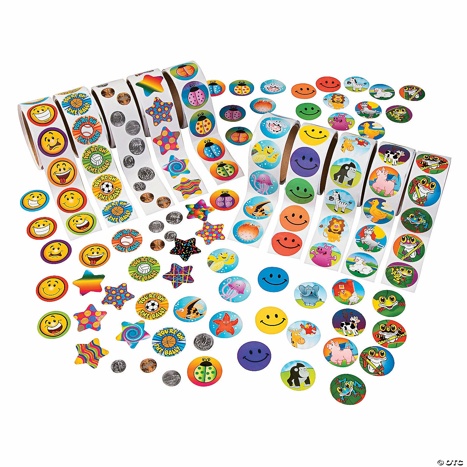 Cheap π₯° Super Rolls of Stickers Assortment - 1000 Pc. π