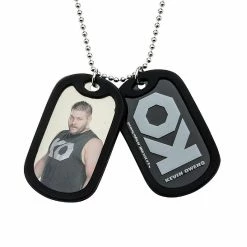 Deals 🔥 WWE Kevin Owens Stainless Steel 24" Double 🐕 Dog Tags 👍
